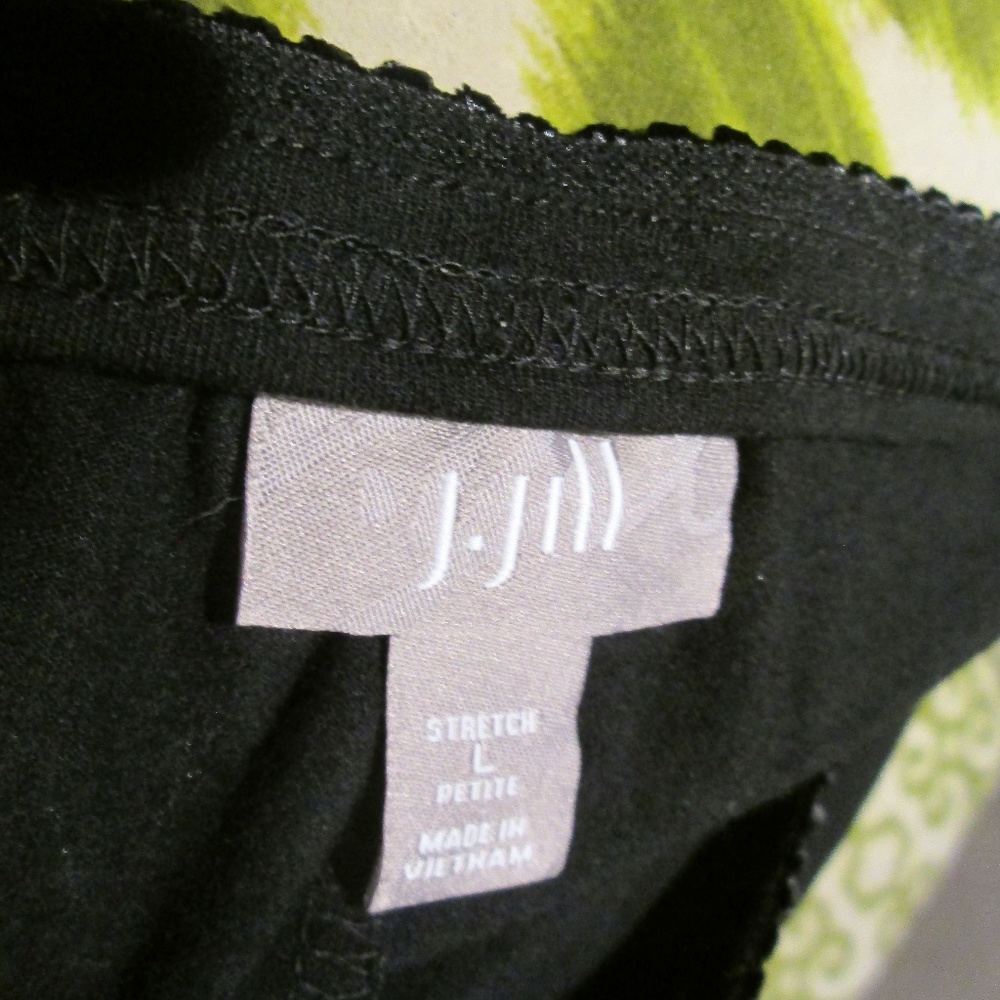 J Jill Black Cropped Rayon Spandex Knit Pants - Picture 3 of 3
